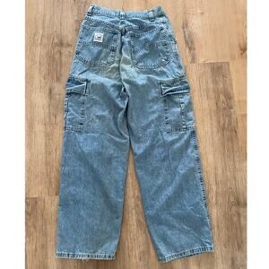 VTG Y2K Lee Dungarees Womens Cargo Pants Wide Leg size 26 x 30